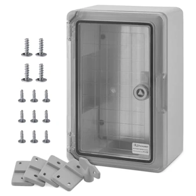 Abbildung von BOXEXPERT ABS Kunststoff Gehäuse, IP65, Wandschrank, Industriegehäuse, Leergehäuse, 300x200x130mm, grau, transparent, Gehäuse der Serie Fleet