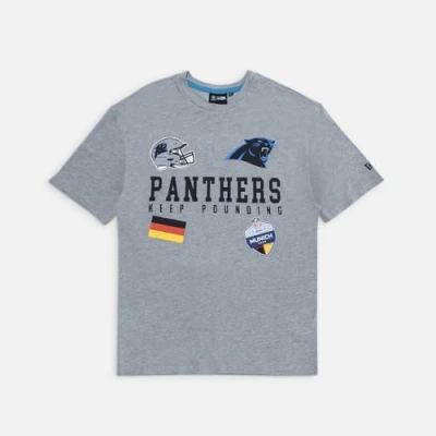 Abbildung von New Era Unisex NFL Games Collegiate Oversized Carolina Panthers HGR T Shirt, Grey Med, S EU