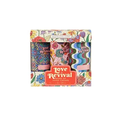 Abbildung von Heathcote &amp; Ivory Love Revival Band of Hand Cremes Geschenkset angereichert mit ätherischen Ölen und Sheabutter tierversuchsfrei vegan 30 ml