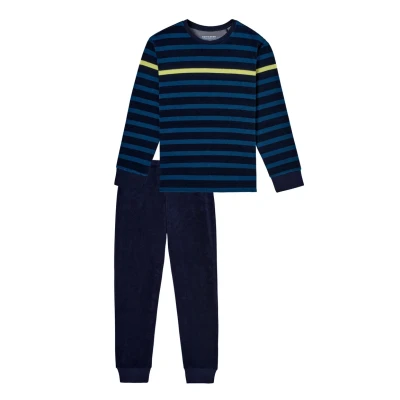 Abbildung von Schiesser Nachtwäsche Set, Herren, Größe: 140, Blau