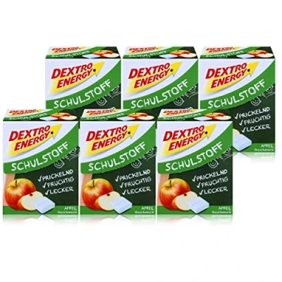 Abbildung von Dextro Energy Schulstoff Traubenzucker Apfel Geschmack 50g (6er Pack)