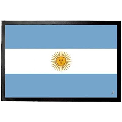 Abbildung von 1art1 Argentinien Flaggen Der Welt Fußmatte Dekomatte Innenbereich Design Türmatte 60x40 cm