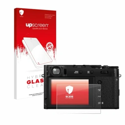 Abbildung von upscreen Schutzglas für Fujifilm X100VI Schutzfolie, Glas Folie [Klar, 9H Panzerschutz, Anti Fingerprint]