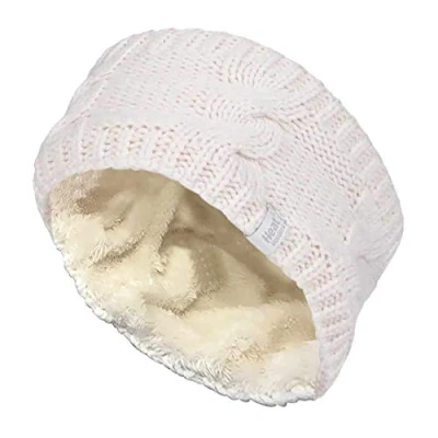 Abbildung von Heat Holders Damen outdoor gestrickt strick thermo winter stirnband mit innen fleece (One Size, Weiß)