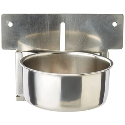 Abbildung von Nobby Edelstahlnapf mit Befestigung, Platte, 10,0 cm 0,25 ltr, 1 Stück, Silber