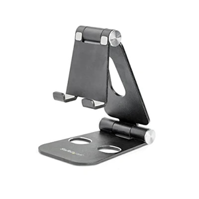 Abbildung von StarTech.com Handy und Tablet Halterung (Faltbar, / Handyständer, Multi Winkel, Smartphone Halterung) Schwarz