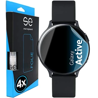 Abbildung von smart engineered [4 Stück] Entspiegelte 3D Schutzfolien kompatibel mit Samsung Galaxy Watch Active,matte Displayschutz Folie, Schutz vor Schmutz und Kratzern, kein Schutzglas