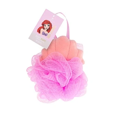 Abbildung von MAD BEAUTY Disney Pure Princess Ariel Shell Design Luffa Body Puff, Soft Lathering for Shower &amp; Bath, Relax Relax, Self Care Nighttime Routine, The Little Mermaid