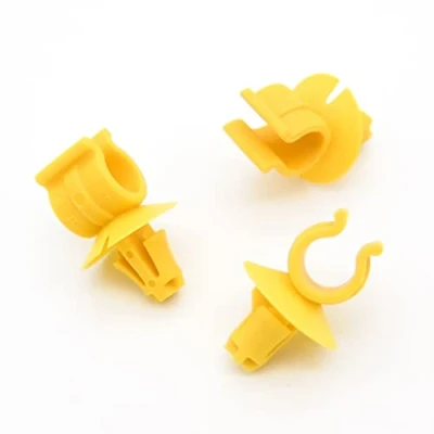 Abbildung von VVO Fasteners Gelb Kunststoff Clips. Motorhaubenstütze oder Halterung für Haltestange. Kompatibel mit einigen Peugeot 2008, 207, 208, 3008, 308, Expert, Traveller