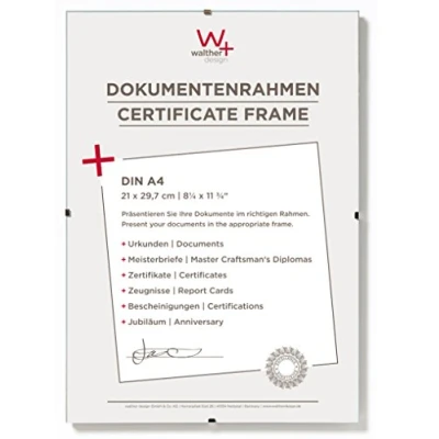 Abbildung von Walther Bilderrahmen Rahmenloser Bildhalter 21x30 Normalglas
