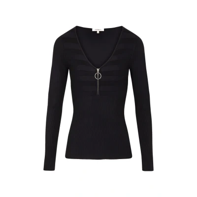Abbildung von Morgan WITH Zipped Detail Strickpullover, Damen, Größe: XS, Marine