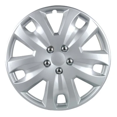 Abbildung von cartrend Radkappen Hockenheim, 15 Zoll, für alle gängigen Stahlfelgen, aus Spezial ABS Qualitätskunststoff, schlagfest, zweischichtige Metallic Lackierung, überlackierbar, silber, 4 Stück