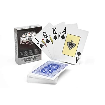 Abbildung von Poker Night ProProfessionelles,Wasserfestes Texas Hold&#039;em Kartendeck 100 % Plastik 54 Karten pro Deck (Blaue Rückseiten) 2 Joker Jumbo Index