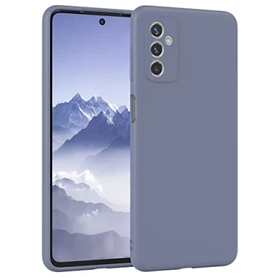 Abbildung von EAZY Case Silikonhülle für Samsung Galaxy M52 5G Hülle Silikon Blau weich stoßfeste Handyhülle Schutzhülle mit Kameraschutz Dünn Premium Schutz Cover TPU Phone Bumper in Eisblau