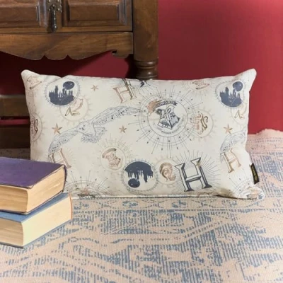 Abbildung von BELUM Kissenbezug Harry Potter Größe: 30 x 50 cm Half Panama 100% Bio Baumwolle mit unsichtbarem Reißverschluss