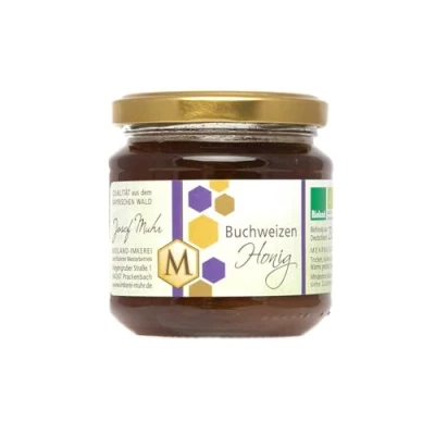 Abbildung von Josef Muhr Bio Buchweizenhonig, Honig direkt vom regionalen Imker, 250 g Glas