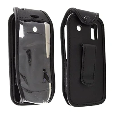 Abbildung von caseroxx Hülle Ledertasche mit Gürtelclip für Artfone CS182/188 aus Echtleder, Tasche und Sichtfenster in schwarz