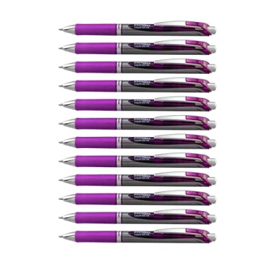 Abbildung von Pentel Liquidgeltintenroller 0,5mm violett Metallspitze, nachfüllbar, 12er Pack