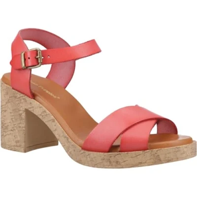 Abbildung von Hush Puppies Georgia Cork Damen Coral Sandalen Aus Leder
