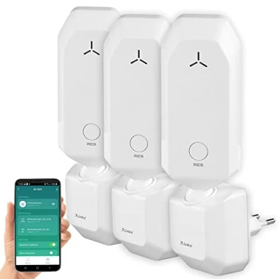 Abbildung von 7links Komapkter WLAN Repeater: 3er Set Repeater mit ausrichtbarer Antenne, App, 300 Mbit/s (WLAN Verstärker &amp; Repeater, MIMO Steckdose)