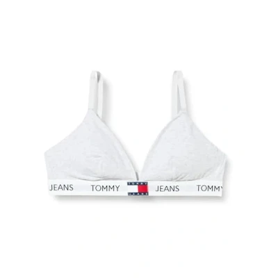 Abbildung von Tommy Jeans Heritage Triangel BH, Damen, Größe: XL/XXL, Ice grey heather