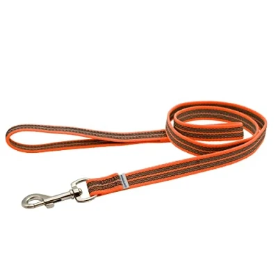 Abbildung von Gummierte Leine mit Handschlaufe neon orange, 200 cm (2 m)