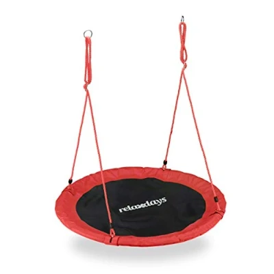 Abbildung von relaxdays Nestschaukel 110 cm, Rot
