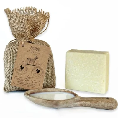 Abbildung von Dr.Ancient Ziegenmilch Seifenstück, biologisch, natürlich, traditionell, handgefertigt, antik Anti Aging Hautaufheller, Feuchtigkeitscreme absolut keine Chemikalien!