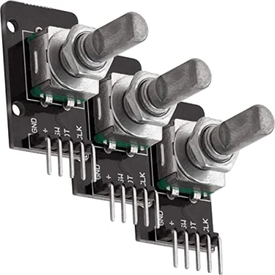 Abbildung von AZDelivery 3 x KY 040 Drehwinkelgeber Drehgeber Rotary Encoder Modul kompatibel mit Arduino inklusive E Book!