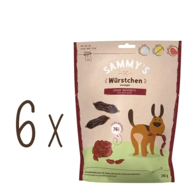 Abbildung von Sammy&#039;s Würstchen Wasserbüffel Saftiger Snack für Hunde mit viel frischem Fleisch 6 x 240 g