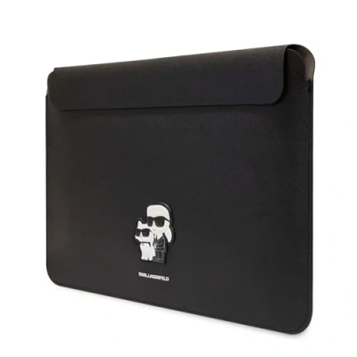 Abbildung von Karl Lagerfeld Sleeve KLCS16SAKCPMK 16&quot; Schwarz Saffiano Karl&amp;Choupette