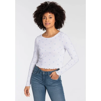 Abbildung von KangaROOS Langarmshirt kurze Form mit Print NEUE KOLLEKTION
