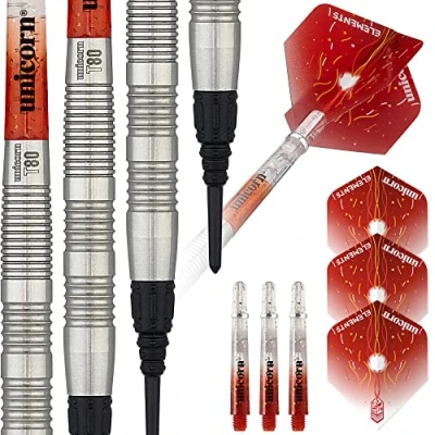Abbildung von Unicorn Core XL Striker Dartpfeile mit weicher Spitze, rot, 21 g