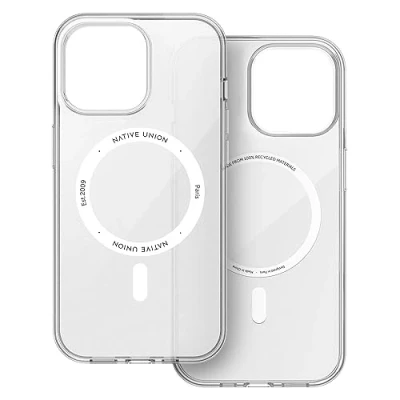 Abbildung von Native Union (Re Clear Case Transparentes Anti Vergilbungsgehäuse MagSafe kompatibel Aus recycelten Materialien Ultrarobust mit Fallschutz nach Militärstandard für iPhone 15 Pro Max