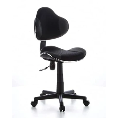 Abbildung von hjh OFFICE 634120 Kinder Schreibtischstuhl KIDDY GTI 2 Stoff Schwarz/Grau ergonomischer Jugenddrehstuhl höhenverstellbar