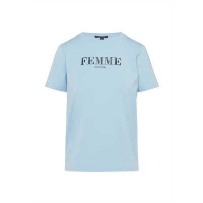 Abbildung von comma Tshirt print, Damen, Größe: 36, Hellblau