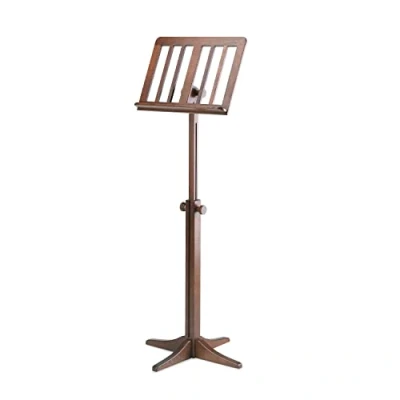 Abbildung von K&amp;M 116/1 Holz Notenpult Solides Buchenholz Nussbaumfarbe Notenständer von 71,5 122,5 cm ausziehbar