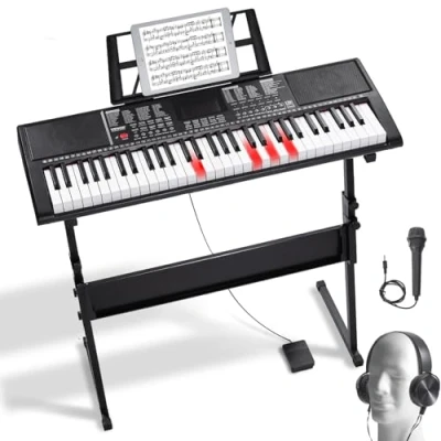 Abbildung von VEVOR 61 Tasten Digital Piano E Klavier Ständer Sustain Pedal 500 Rhythmen