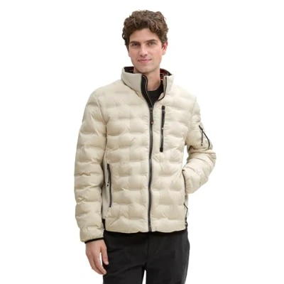 Abbildung von TOM Tailor Hybrid Übergangsjacke, Herren, Größe: Medium, Beige alfalfa
