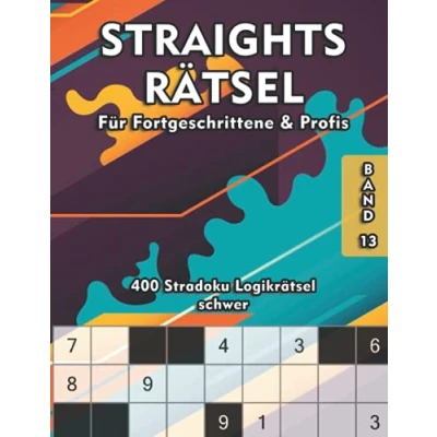 Abbildung von Straights Rätsel: Str8ts Rätselbuch Stradoku Rätselheft in schwer für Fortgeschrittene und Profis