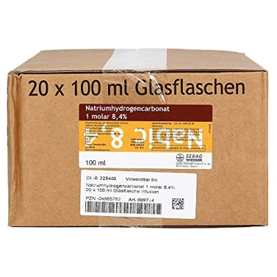 Abbildung von Natriumhydrogencarbonat 8,4% 1 mol Glas 20X100 ml