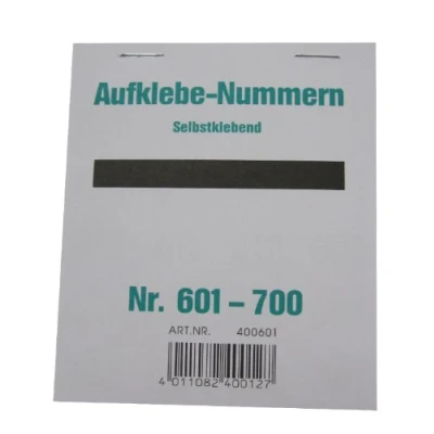 Abbildung von WOLF &amp; APPENZELLER Klebenummern schwarz