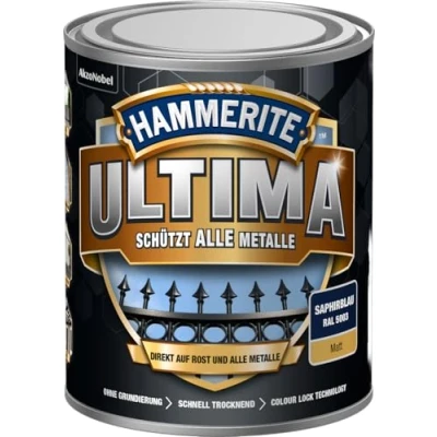 Abbildung von Hammerite Metallschutzlack ULTIMA matt SAPHIRBLAU RAL5003 750ml