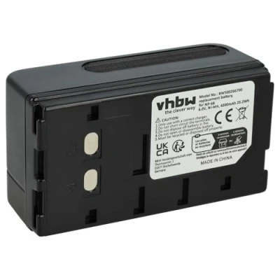 Abbildung von vhbw 1x Akku kompatibel mit Sony CCD TR470E, TR 45WH, TR490E Kamera (4000 mAh, 6 V, NiMH)