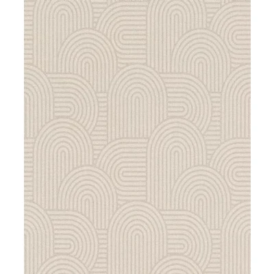 Abbildung von Rasch Tapeten 634150 Vliestapete mit geometrischem Muster unzähligen Bögen in Beige aus der Kollektion Color your life 10,05 m x 0,53 (LxB)