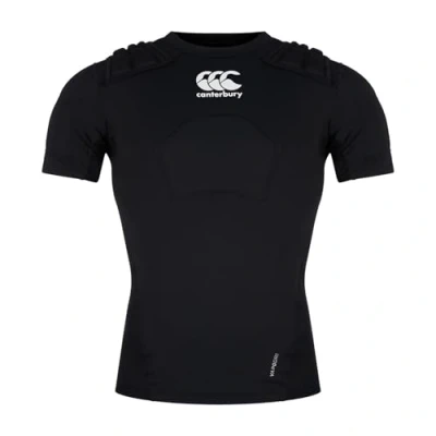 Abbildung von Canterbury CCC Pro Schutz Rugby Schutzweste, Schwarz/Weiß/Silber, XL