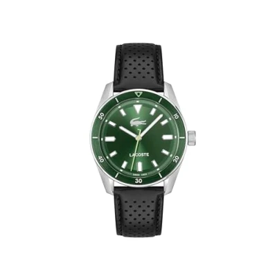 Abbildung von Lacoste Boston Uhr black/green/silvercoloured, Herren, Größe: One Size, Black/green/silver coloured