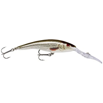 Abbildung von Rapala Deep Tail Dancer Angelköder Angelzubehör aus Balsaholz Stabile Tauchschaufel Süßwasser Spinnköder Lauftiefe 9m Fischköder 11cm, 22g Hergestellt in Estland Red Head