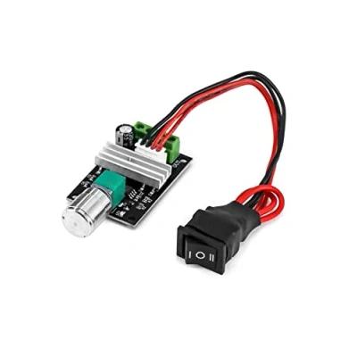 Abbildung von QWORK 1203BB 6V 12V 24V 3A 80W DC Motor Drehzahlregler (PWM) Einstellbare Reversible Motortreiber Schalter