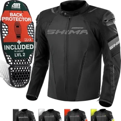 Abbildung von SHIMA Herren Solid 2.0 Motorradjacke, Schwarz/Regular, 4XL EU